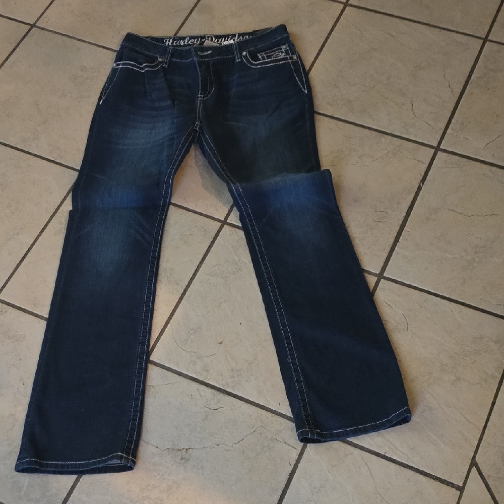 Harley-Davidson Women's Dark Blue Straight Leg Jeans